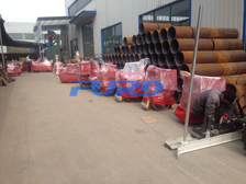 福瑞得機械激光整平機、座駕壓路機、手扶壓路機、大灌縫機等及時包裝發(fā)貨