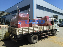 福瑞得機(jī)械手扶雙輪壓路機(jī)，座駕壓路機(jī)正式裝車(chē)發(fā)往客戶(hù)所在地